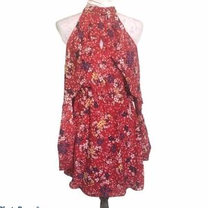 𝅺PARKER NWT Red Floral Scilla Cold Shoulder Dress S